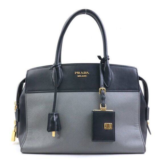 PRADA Black Leather Shoulder Bag - Picture 1 of 5